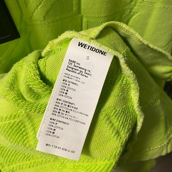 >>> We11done/welldone Green Oversized Zurry T-Shirt - Picture 4 of 4